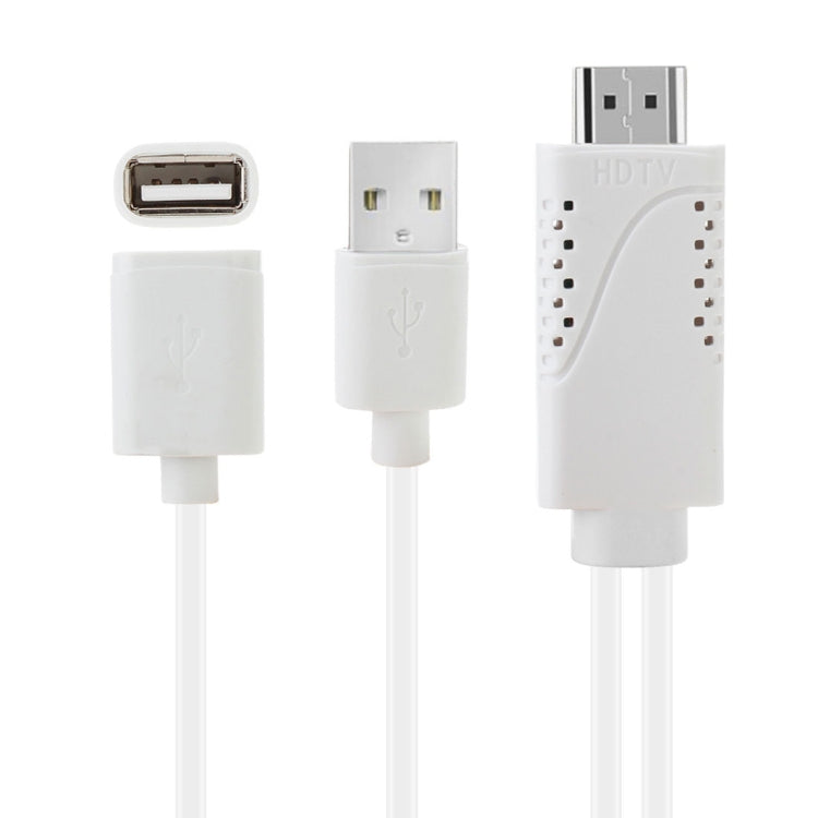 Cavo adattatore USB maschio + USB 2.0 femmina a HDMI da telefono a HDTV Cavo adattatore USB maschio + USB 2.0 femmina a HDMI da telefono a HDTV